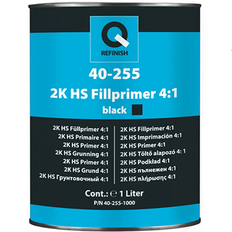 2К антикорозійний наповнювальний грунт Q-REFINISH HS FILLER 4:1 (ЧОРНИЙ) - 1л 2К антикорозійний наповнювальний грунт Q-REFINISH HS FILLER 4:1 (ЧОРНИЙ) - 1л