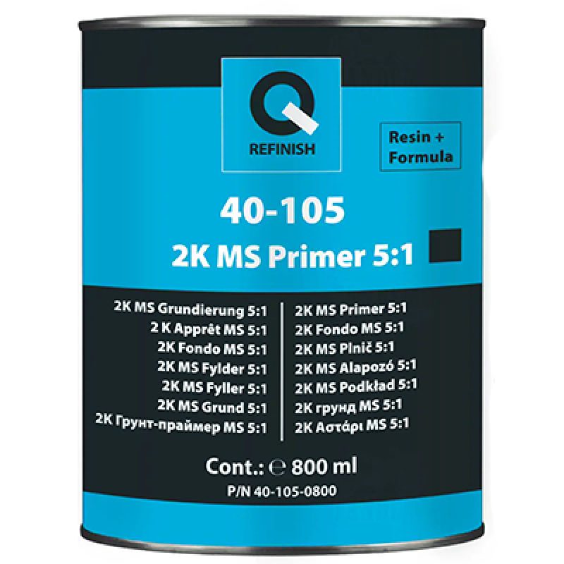 2K антикорозійний грунт-наповнювач Q-REFINISH MS FILER 5:1 (ЧОРНИЙ) - 0.8 л 2K антикорозійний грунт-наповнювач Q-REFINISH MS FILER 5:1 (ЧОРНИЙ) - 0.8 л