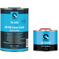 2К акриловый лак повышенной прочности Q-REFINISH 70-205 HS AS 2:1 + отвердитель Fast - 1.5л (Комплект)