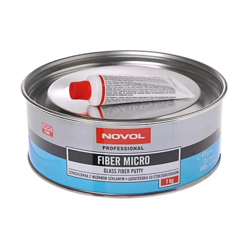Шпаклівка з мікроскловолокном Novol Fiber Micro - 1кг Шпаклівка з мікроскловолокном Novol Fiber Micro - 1кг