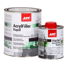 Швидкий 2К ізолювально-наповнювальний грунт APP AcrylFiller Rapid 020426  + затверджувач 020528 - 1.25л (Комплект)