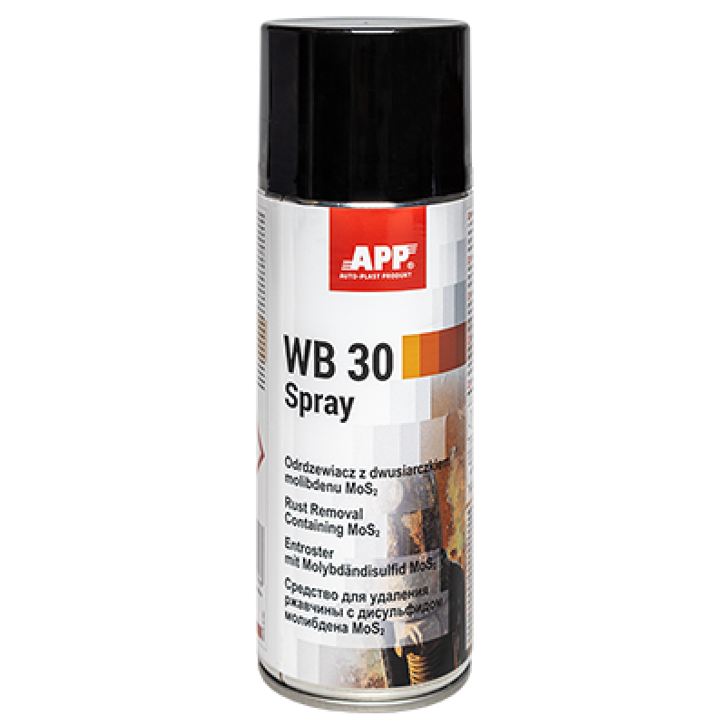 Засіб для видалення іржі із сульфатом молібдену APP WB 30 Spray 212010 – аерозоль 400мл. Засіб для видалення іржі із сульфатом молібдену APP WB 30 Spray 212010 – аерозоль 400мл.