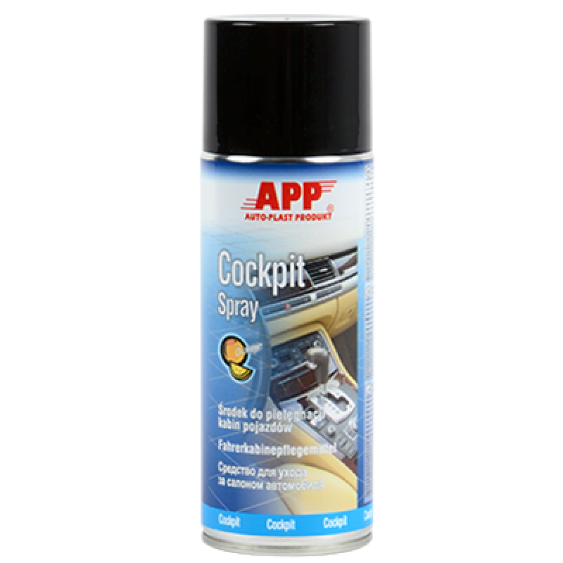 Засіб для полірування салону APP Cockpit Spray – аерозоль 400мл. Засіб для полірування салону APP Cockpit Spray – аерозоль 400мл.