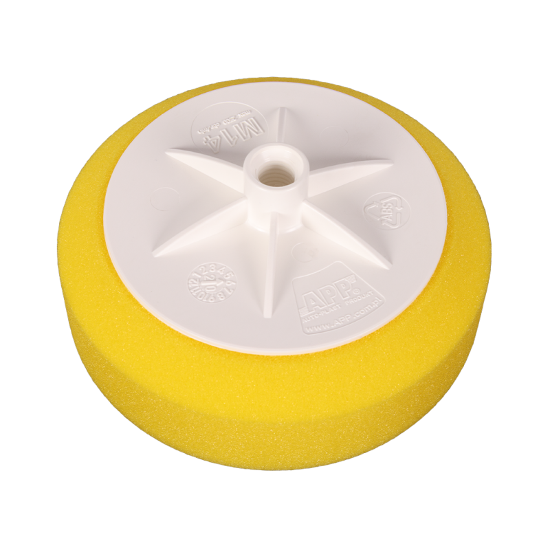 Універсальний жовтий полірувальний круг APP M14 Foam Pad 080120 - 150мм х 50мм. Універсальний жовтий полірувальний круг APP M14 Foam Pad 080120 - 150мм х 50мм.