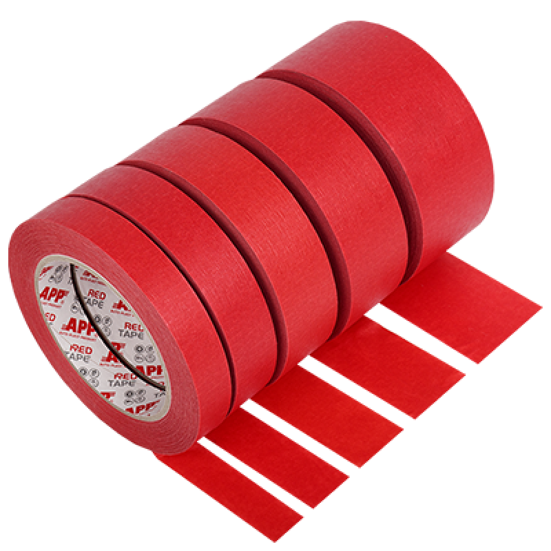 Стрічка малярна 070252 APP Red Tape - 24мм х 45м. Термостійка до 110°C. Стрічка малярна 070252 APP Red Tape - 24мм х 45м. Термостійка до 110°C.