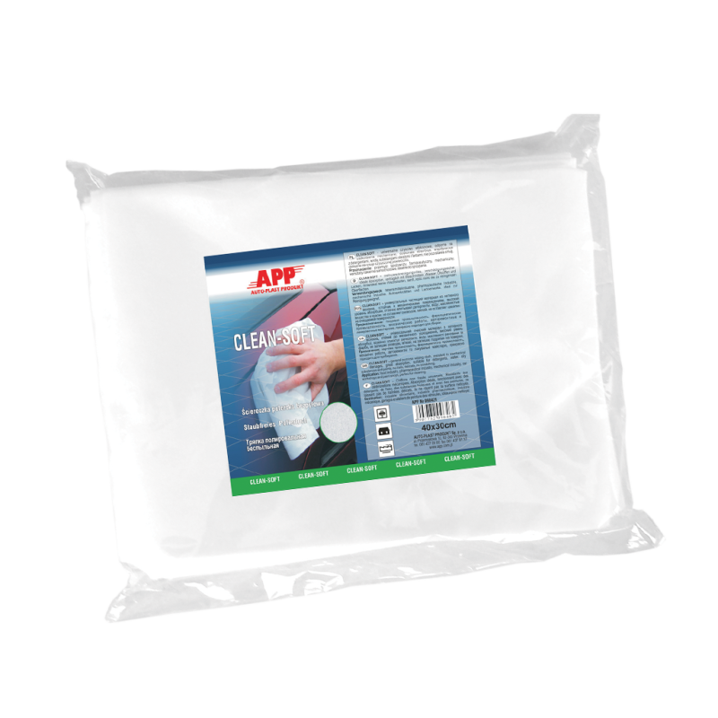 Білі безпильові серветки для полірування APP Clean Soft 090421 40 x 30см - 20шт Білі безпильові серветки для полірування APP Clean Soft 090421 40 x 30см - 20шт