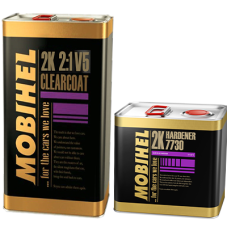 Акриловий лак Mobihel 2K 2:1 V5 5л + затверджувач Mobihel 7730 2.5л - 7.5л (комплект)