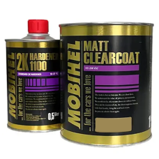 Лак акриловий матовий MOBIHEL 2K CLEARCOAT MATT 2K 2:1 (1 л) + затверджувач 1100 (0,5 л) - 1,5 л комплект.