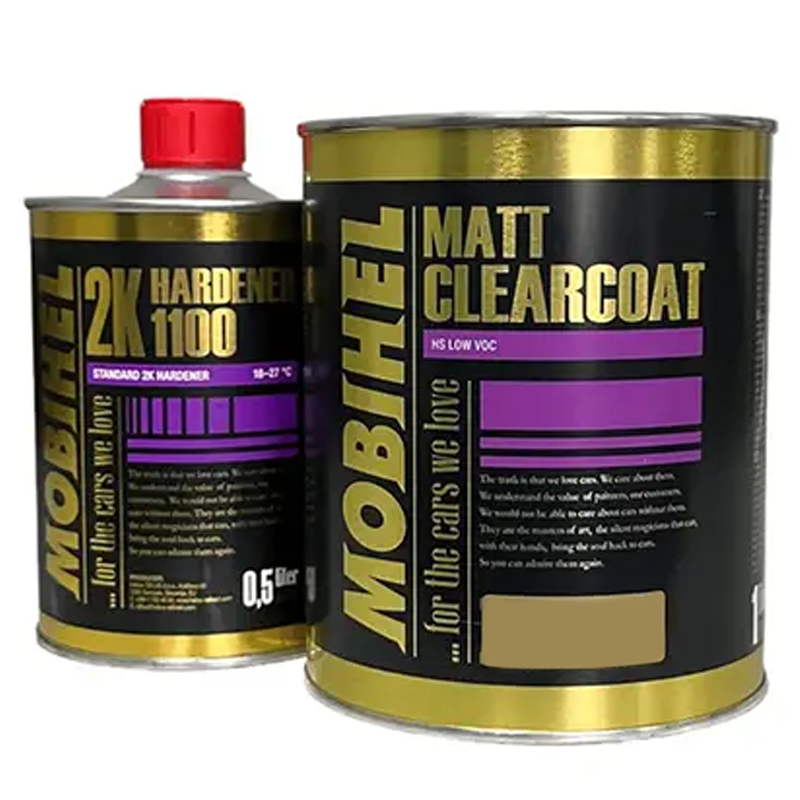 Лак акриловий матовий MOBIHEL 2K CLEARCOAT MATT 2K 2:1 (1 л) + затверджувач 1100 (0,5 л) - 1,5 л комплект.