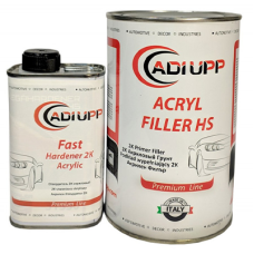 Чорний швидковисихаючий акриловий грунт-наповнювач ADI UPP Acryl Filler HS 5+1 + затверджувач - 960мл комплект