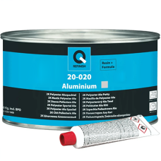2К шпаклівка з алюмінієвим та дрібнозернистим наповнювачами Q-Refinish ALUMINIUM Polyester Metallic Putty -1.8кг