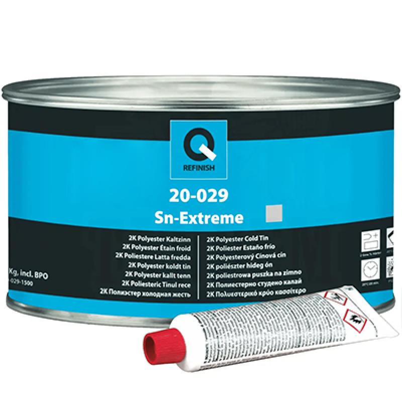 2К шпаклівка “холодне олово“ Q-REFINISH SN-Extreme Cold Tin Putty - 1.5кг. 2К шпаклівка “холодне олово“ Q-REFINISH SN-Extreme Cold Tin Putty - 1.5кг.