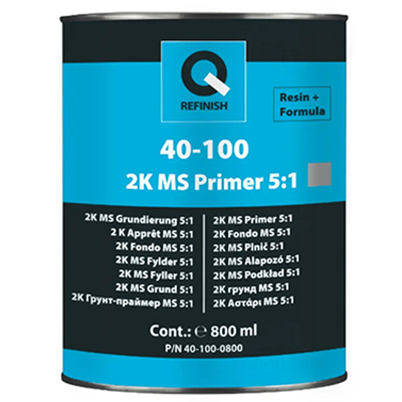 2K антикорозійний грунт-наповнювач Q-REFINISH MS FILER 5:1 (СІРИЙ) - 0.8 л 2K антикорозійний грунт-наповнювач Q-REFINISH MS FILER 5:1 (СІРИЙ) - 0.8 л