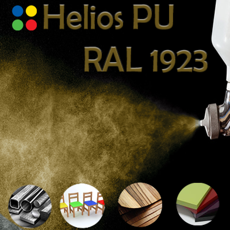 RAL 1923 gold metallic шовковисто матова, 1 компонентна високоеластична поліуретанова емаль HELIOS PU - 1кг RAL 1923 gold metallic шовковисто матова, 1 компонентна високоеластична поліуретанова емаль HELIOS PU - 1кг