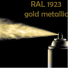 Аерозольна RAL 1923 gold metallic шовковисто матова, 1 компонентна високоеластична поліуретанова емаль HELIOS PU - 400мл