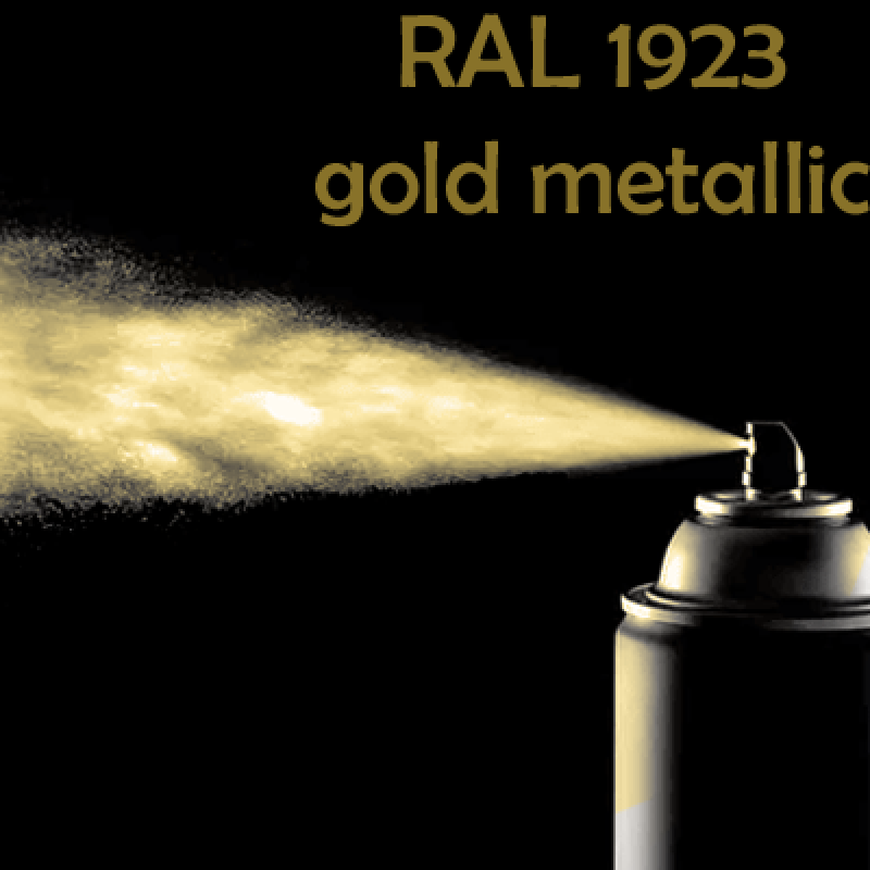 Аерозольна RAL 1923 gold metallic шовковисто матова, 1 компонентна високоеластична поліуретанова емаль HELIOS PU - 400мл