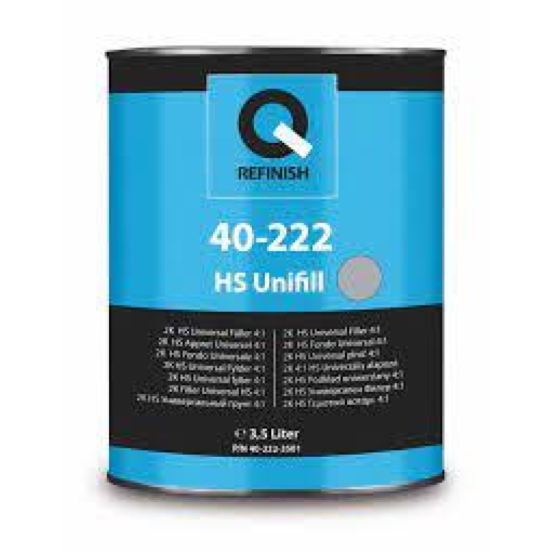 Універсальний акриловий грунт-наповнювач, праймер Q-REFINISH 40-222, 2K HS UNIFILL 4:1 - 3.5л. СІРИЙ.