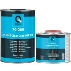 2К акриловий лак підвищеної міцності Q-REFINISH 70-265 + затверджувач Normal - 1.5л (Комплект)